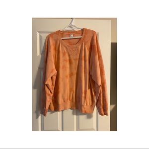 Old Navy crew neck sweater. Tie dye orange.